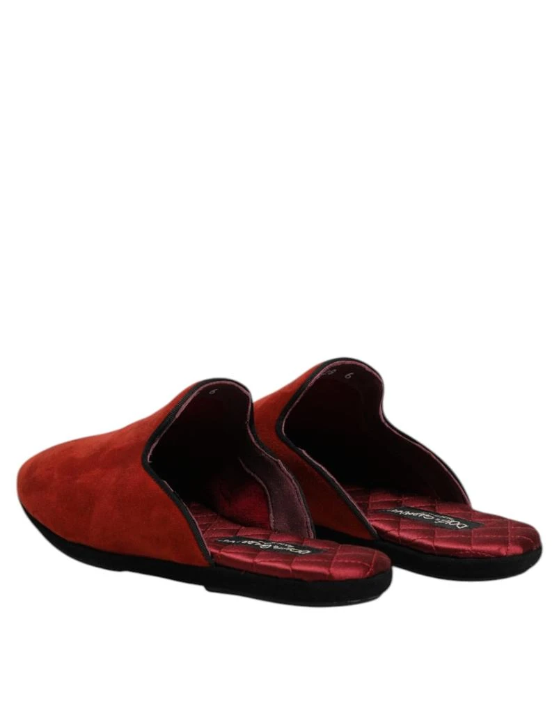 Dolce & Gabbana Suede Slides Flat Slipper Men's Shoes 5