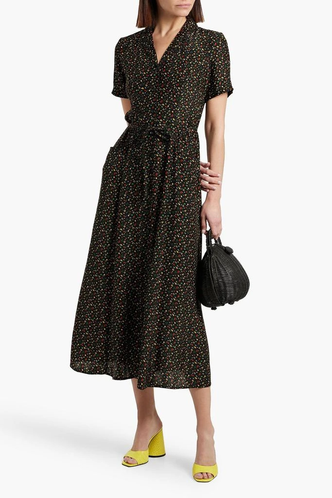 HVN Maria printed silk midi dress 2