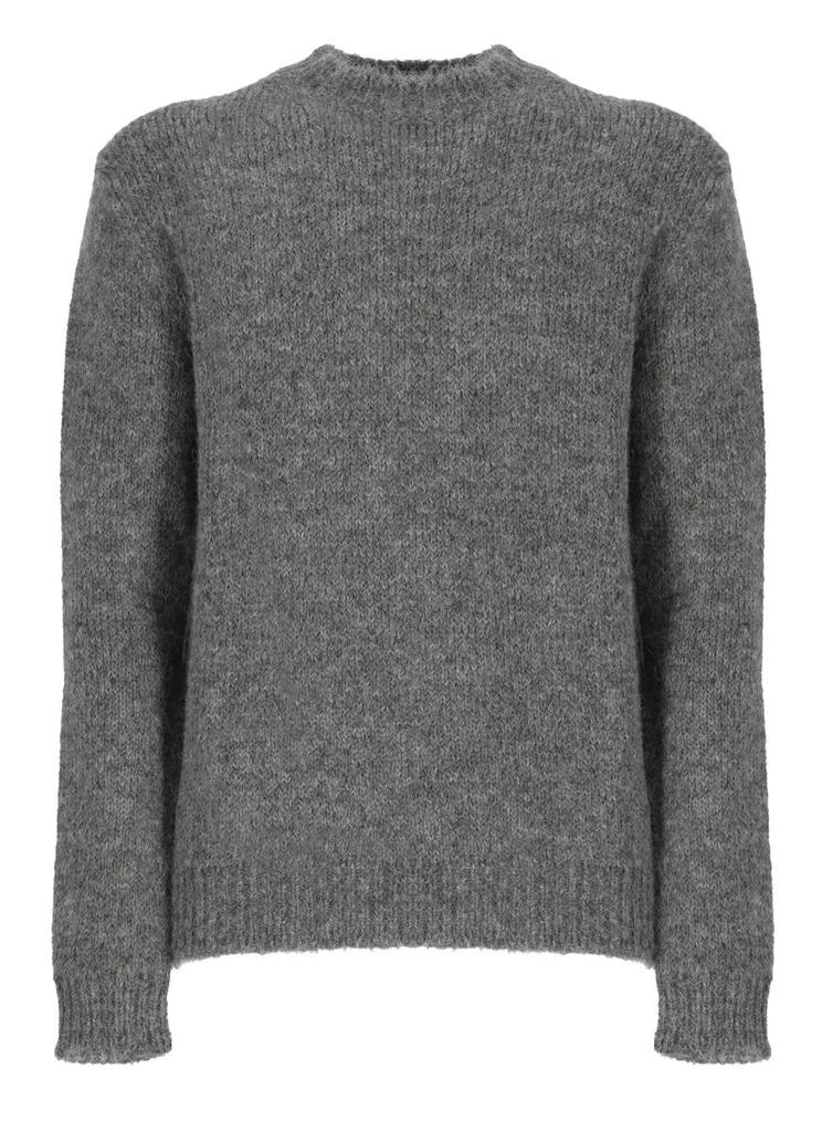 Jil Sander Gray Raglan Sweater - Knitwear - BeyondStyle