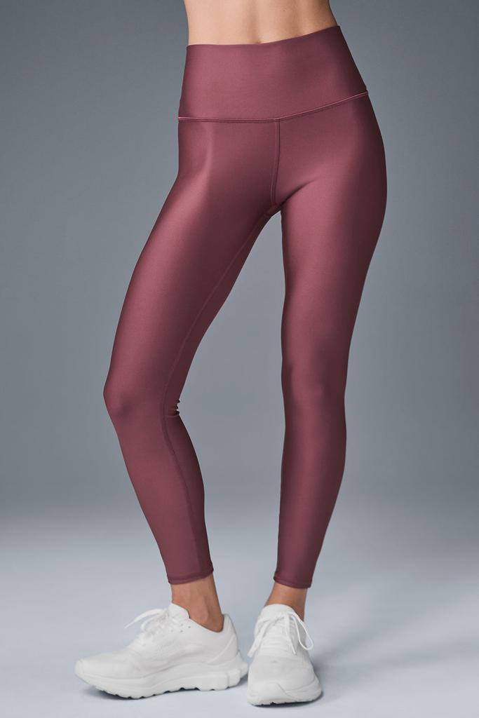 Alo Airlift Winter Warm High-Waist Legging - Burgundy Truffle