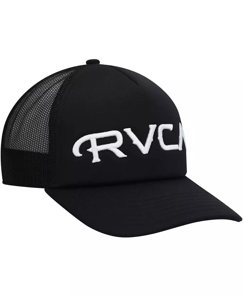 RVCA Men's Black Mister Cartoon Trucker Snapback Hat 3
