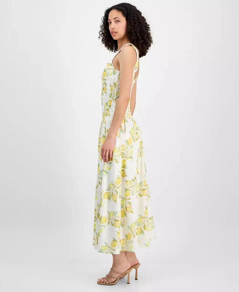 Avec Les Filles Women's Printed Smocked Drop-Waist Maxi Dress 3