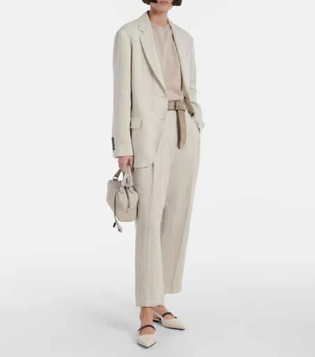 Brunello Cucinelli Linen-blend blazer 2