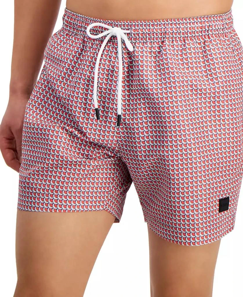 Hugo Boss Men's Vibe Patterned 5.3" Swim Trunks, Created for Macy's 3