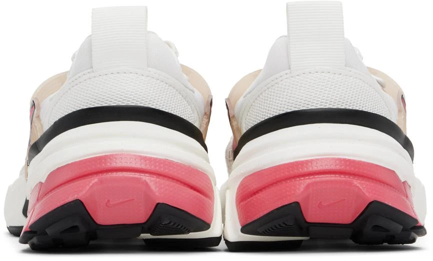 NIKE White & Pink V2K Run Sneakers 2