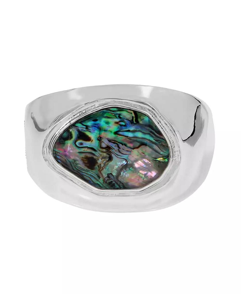 Robert Lee Morris Faux Stone Abalone Gem Bangle Bracelet
