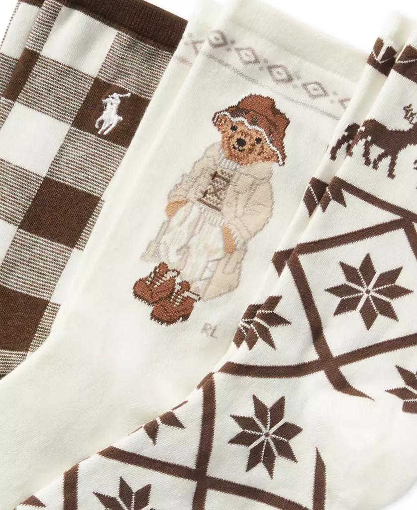 Ralph Lauren Women's 3-Pk. Winter Bear Socks