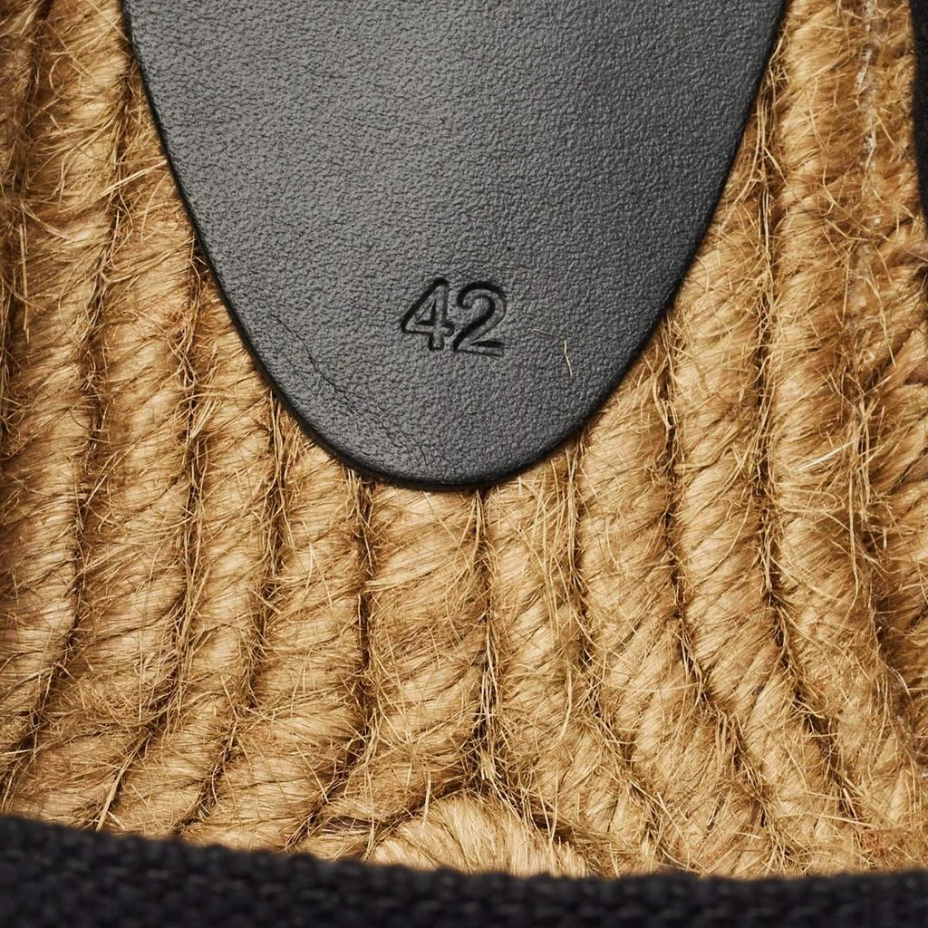 Yves Saint Laurent Saint Laurent Black Canvas Logo Embroidered Espadrilles Size 42 8