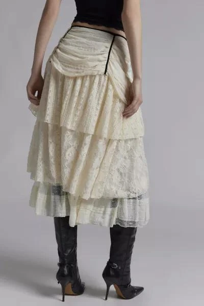 Kimchi Blue Kimchi Blue Elizabeth Lace Bustle Asymmetric Midi Skirt 4