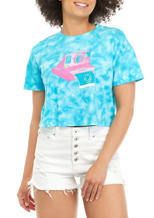 Cabana by Crown & Ivy™ By Crown Ivy Short Sleeve Cropped Graphic T Shirt 1
