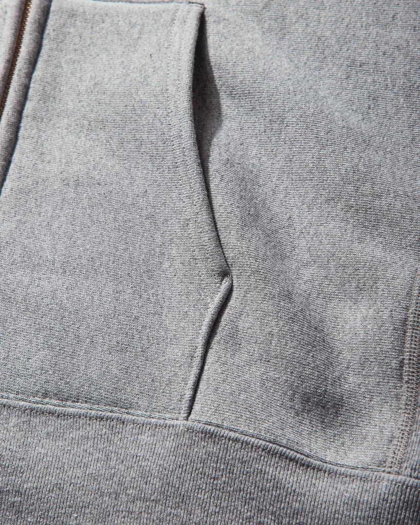 CHAMPION Men's Made in USA Reverse Weave Zipped Hoodie Oxford Grey 3