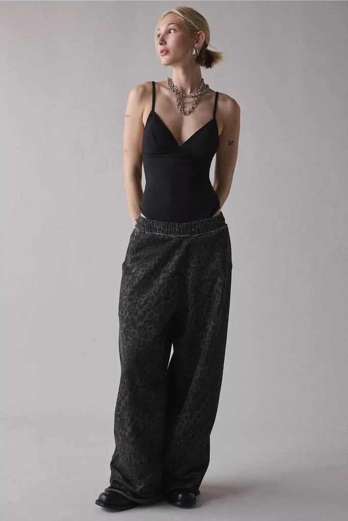 Jaded London Jaded London Charcoal Leopard Marled Monster Jogger 1