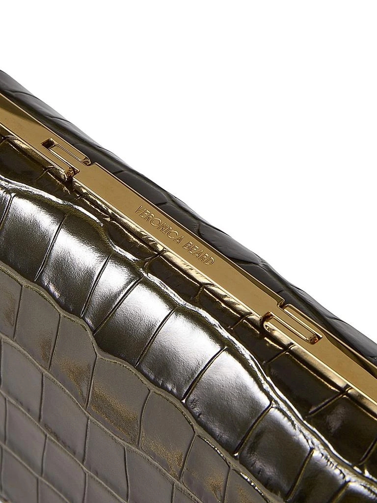 VERONICA BEARD Croc-Embossed Leather Clutch 5