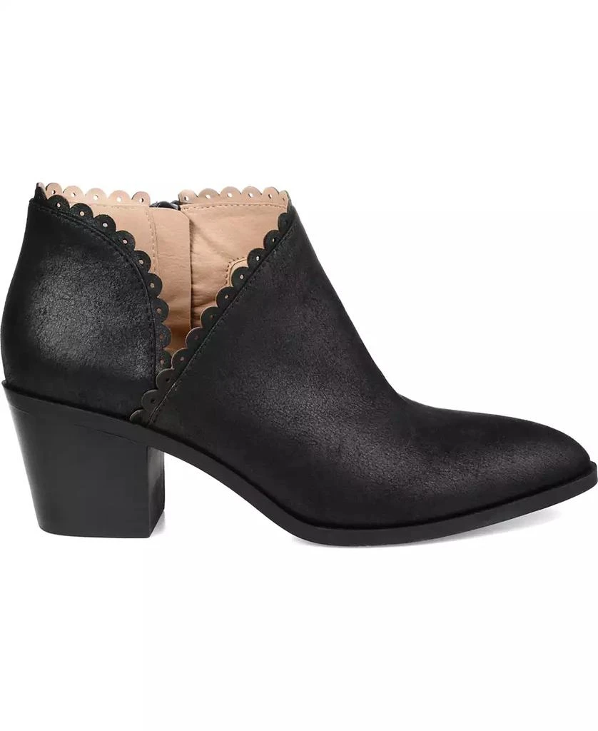 Journee Collection Women's Tessa Scalloped Block Heel Booties 2