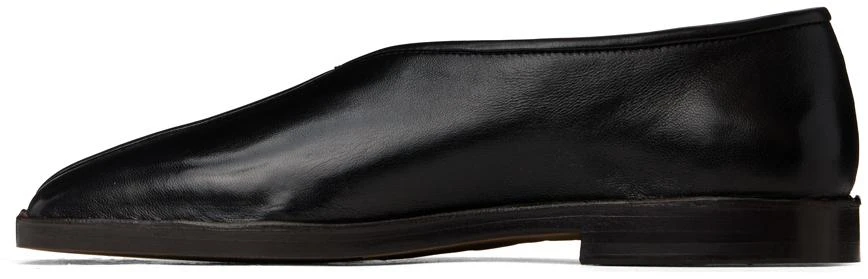 Lemaire Black Flat Piped Slippers 3