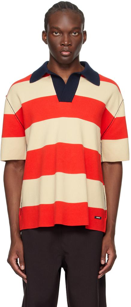 SUNNEI Orange & Beige Magliaunita Polo