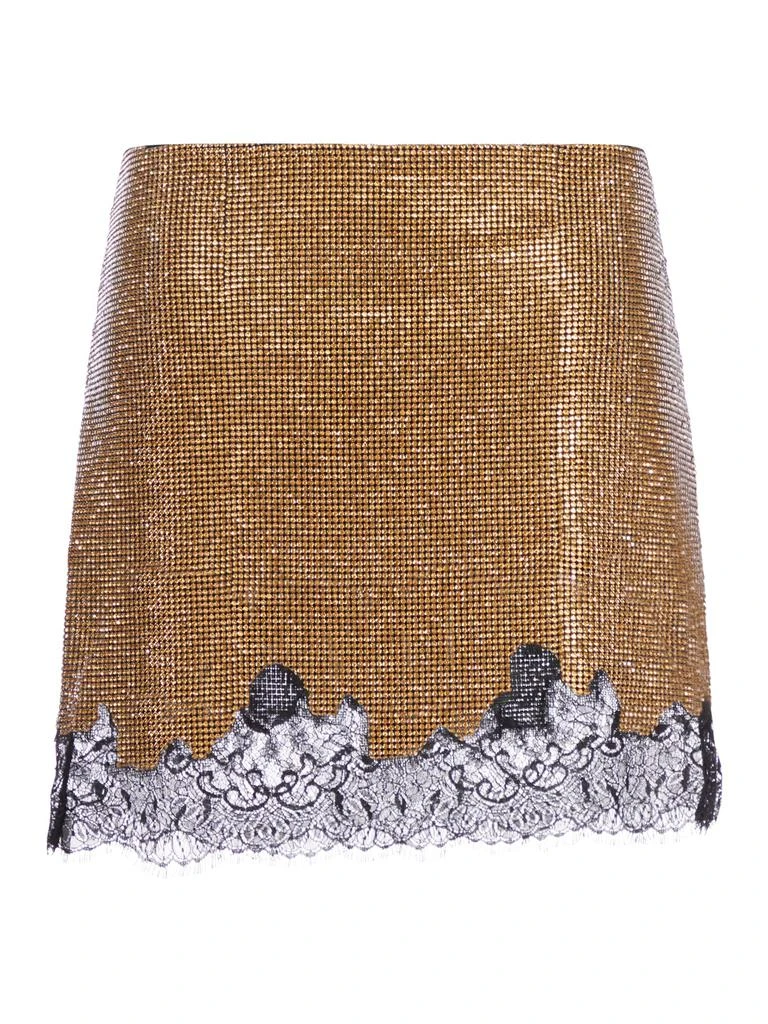Self Portrait CHAIN LINE MINI SKIRT WITH CRYSTALS 1