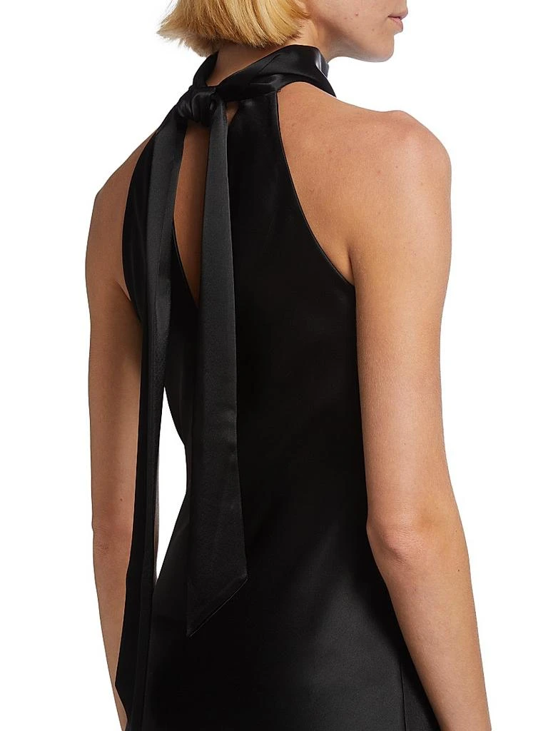 Galvan Sienna Satin Halter Neck Gown 6