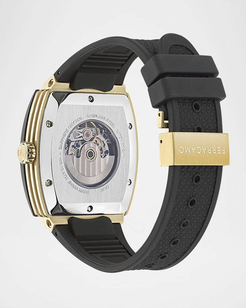 Salvatore Ferragamo Men's F-80 Two-Tone Tonneau Skeleton-Dial Watch, 42mm 2