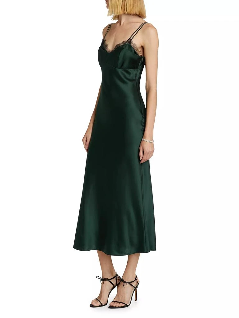 VERONICA BEARD Bixie Stretch Silk Slip Midi-Dress 4