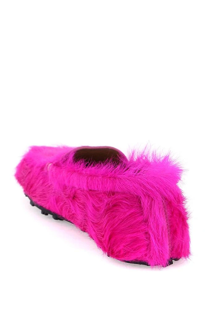 Marni long-haired leather moccasins in 3