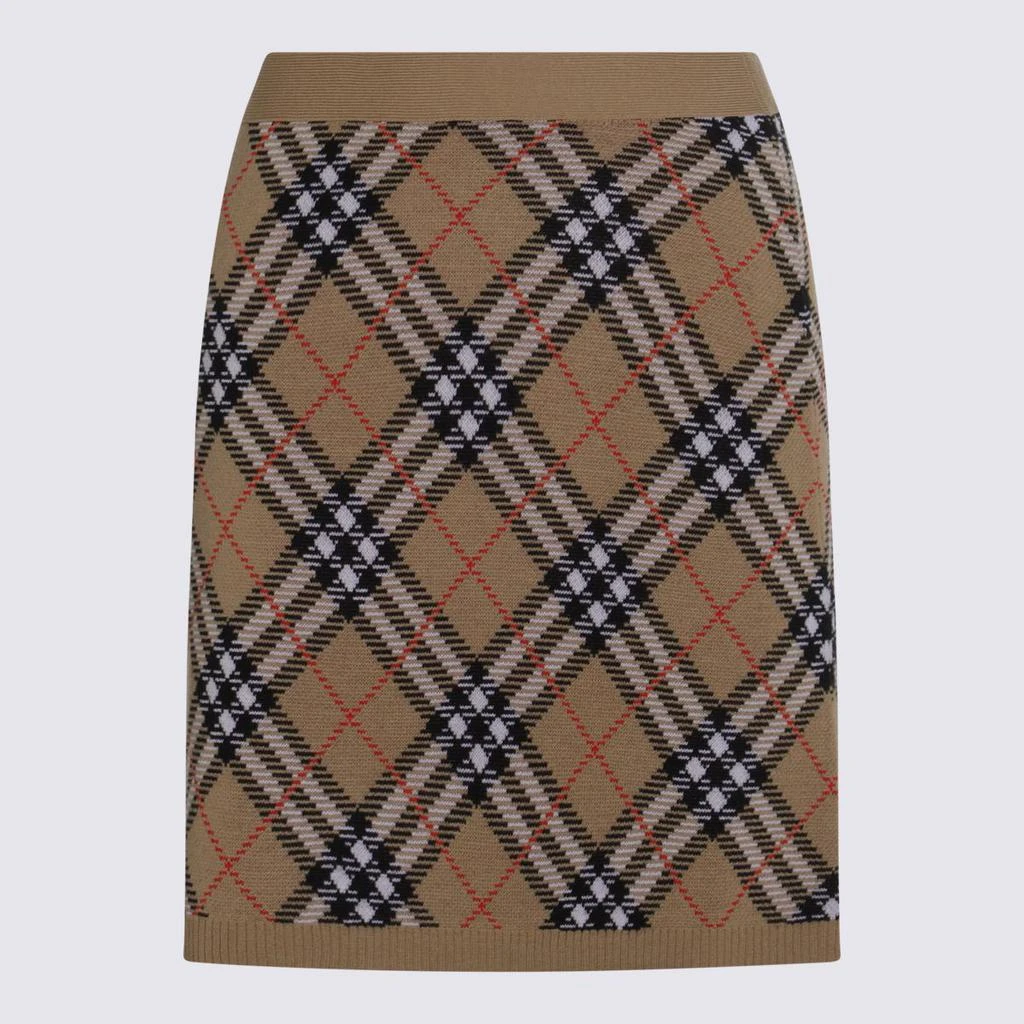 Burberry Burberry Beige Wool Skirt 1