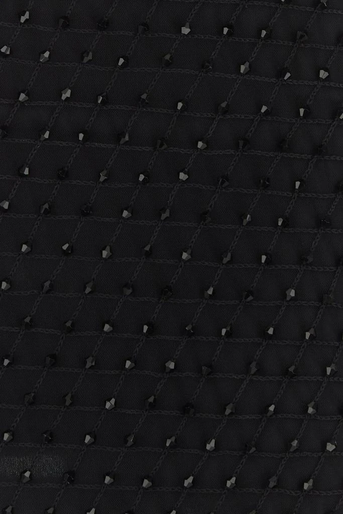 Alberta Ferretti Embellished mesh mini skirt 3