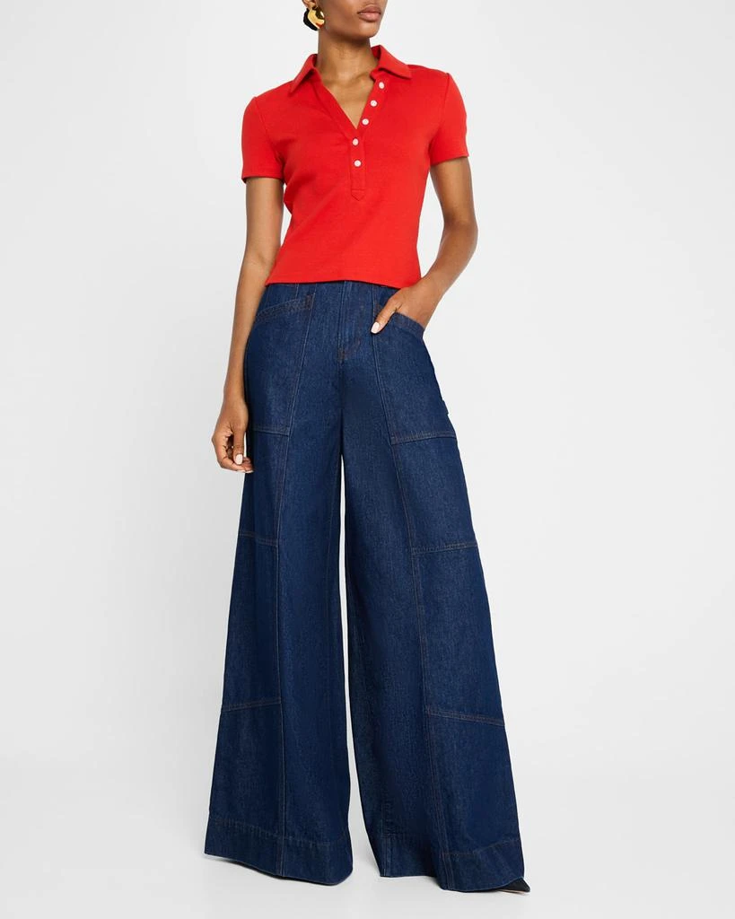 VERONICA BEARD Kearney Short-Sleeve Polo Tee 2