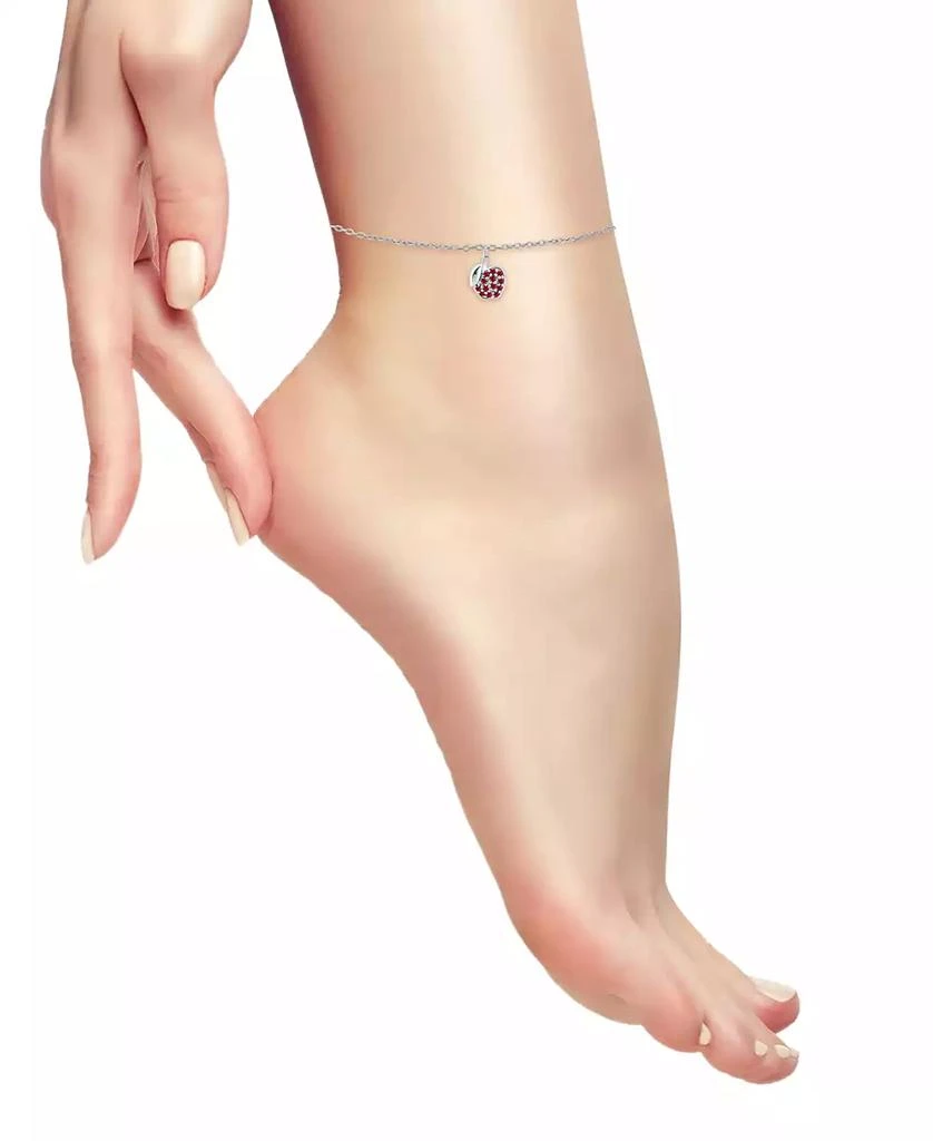 Giani Bernini Lab-Created Ruby Apple Cluster Ankle Bracelet in Sterling Silver, Created for Macy's 2