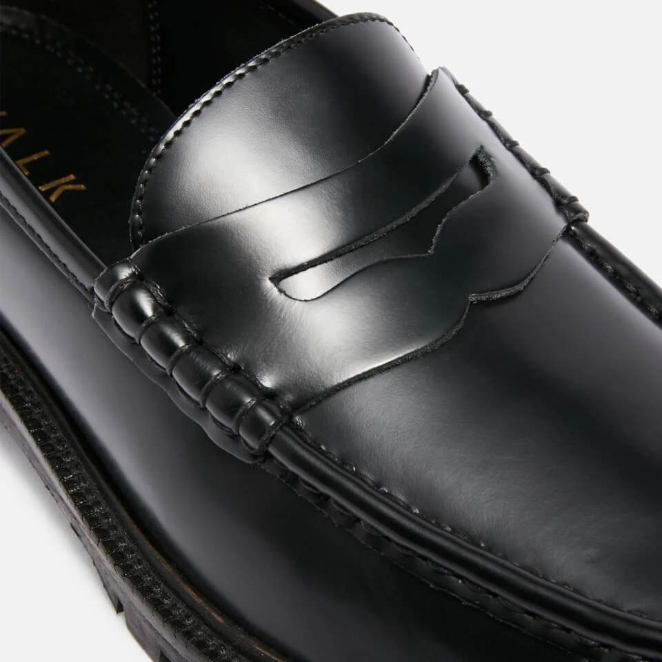 walk-london WALK LONDON MEN'S CAMPUS LEATHER SADDLE LOAFERS 3