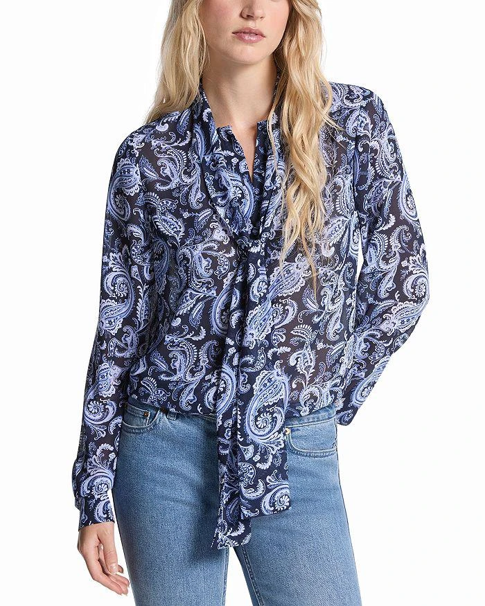 Michael Kors Paisley Bow Blouse