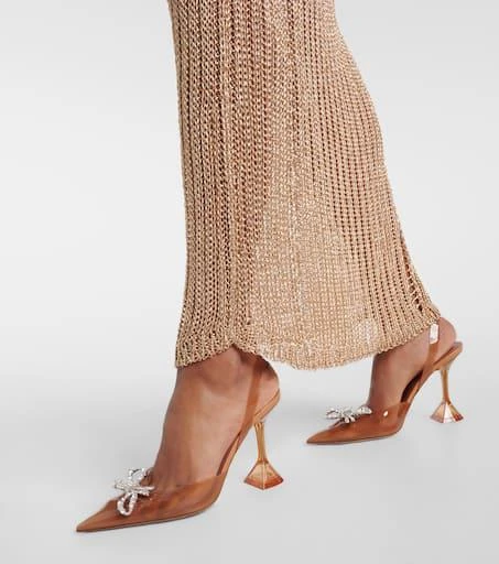 Amina Muaddi Rosie 95 PVC slingback pumps 4