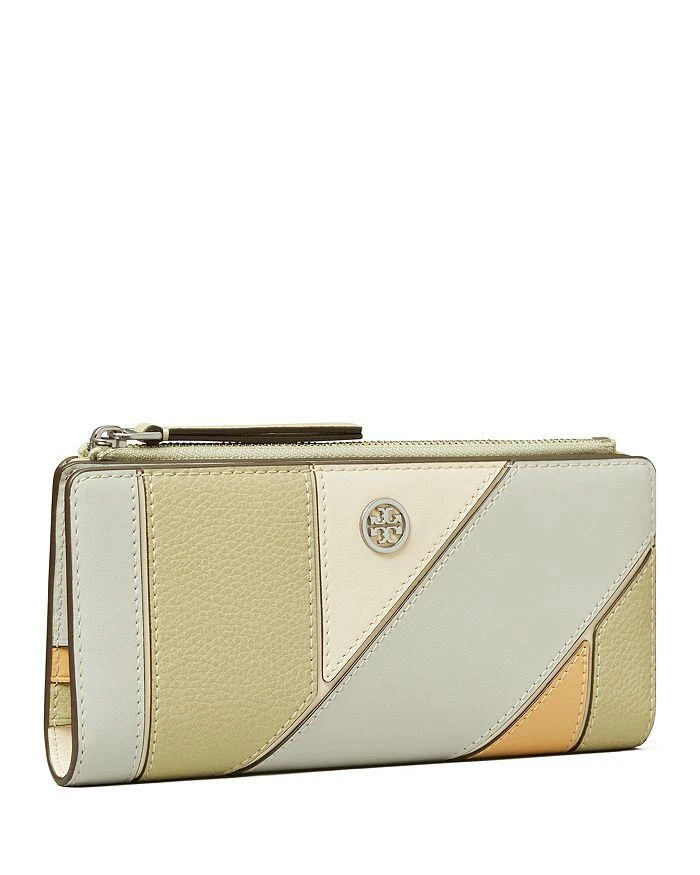 Tory Burch Robinson Color Block Leather Zip Slim Wallet 3
