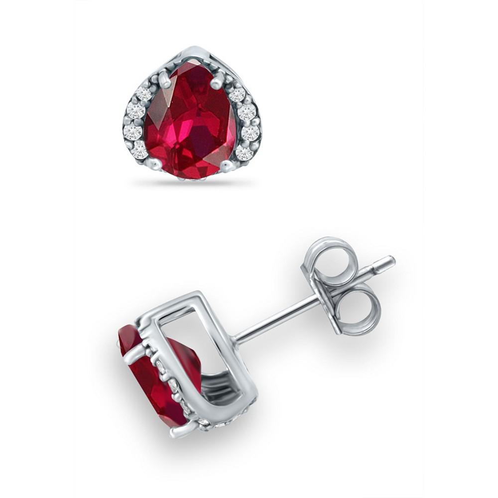 Giani Bernini Created Ruby and Cubic Zirconia Stud Earrings