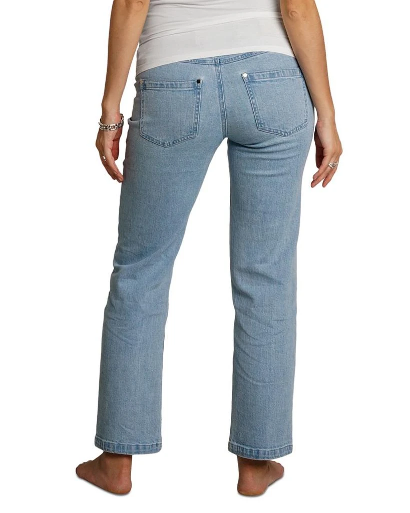 Nom Maternity Hailey Straight Leg Jeans in Light Wash 3