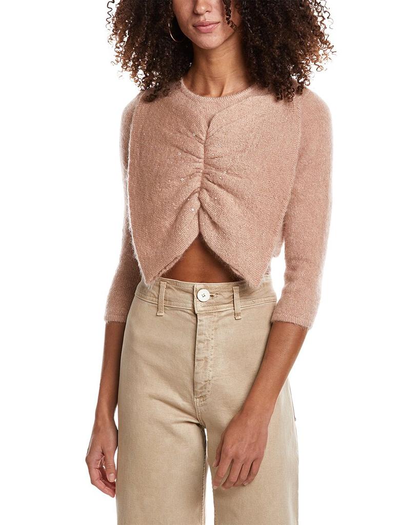 JoosTricot JoosTricot Bow Mohair & Silk-Blend Sweater