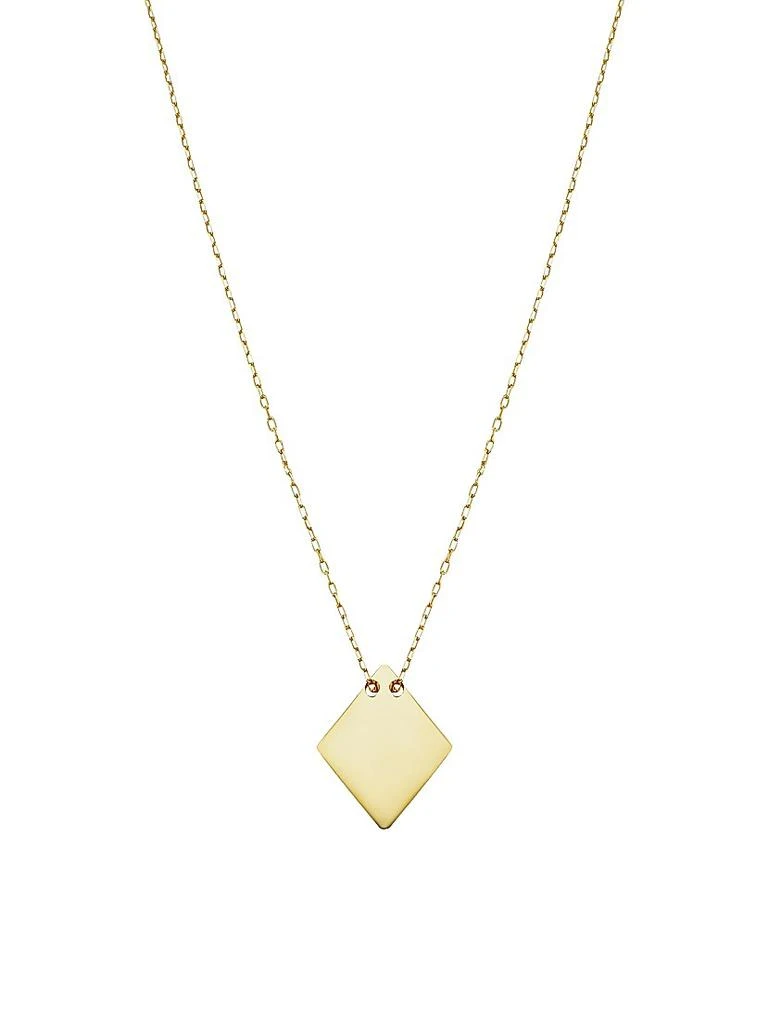 Oradina 14K Yellow Gold Turin Pendant Choker 1