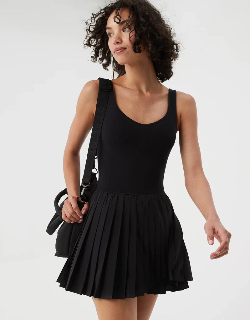 OFFLINE OFFLINE By Aerie Tiebreaker Pleated Dress 1