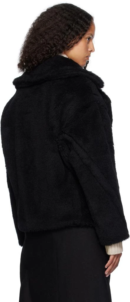 Max Mara Black Radice Faux-Fur Coat 3