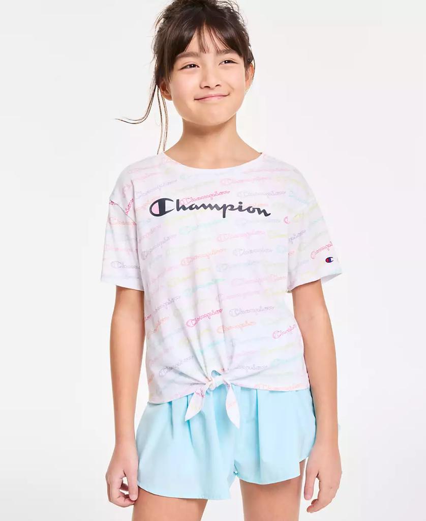 CHAMPION Big Girls Meet and Greet Tie-Front T-Shirt