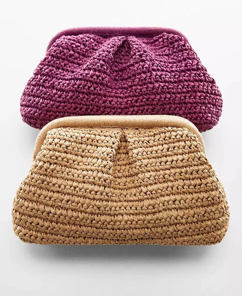 Mango Women's Natural Fiber Clutch Bag 4