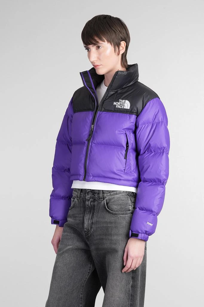 The North Face Nuptse Short Puffer In Viola Leather 4