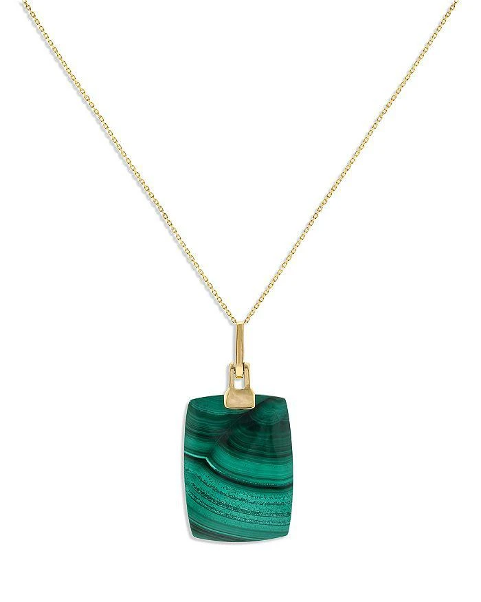Bloomingdale
s Malachite Pendant Necklace in 14K Yellow Gold,  18"