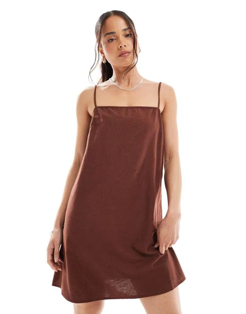 Vero Moda linen touch throw on mini dress in chocolate On Sale Now with Up to 20% Off | Discover Exclusive Deals & Savings at BeyondStyle Authentic VERO MODA Home|women Vero Moda linen touch throw on mini dress in chocolate On Sale Now with Up to 20% Off | Discover Exclusive Deals & Savings at BeyondStyle Authentic VERO MODA Home|women