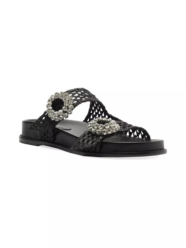 Alexandre Birman Salma Crystal-Embellished Raffia Sandals 2