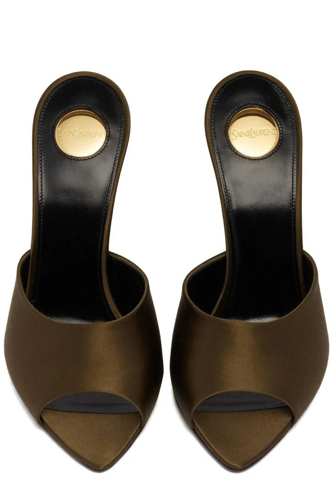 Yves Saint Laurent Saint Laurent Goldie Open Toe Stiletto Mules 4