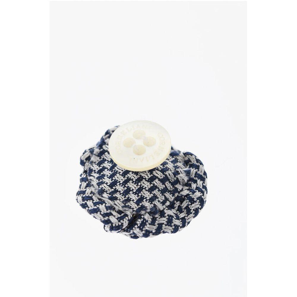 Corneliani Embroide Silk Lapel Women's Brooch