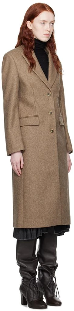 REMAIN Birger Christensen Tan Semi Fitted Coat 2