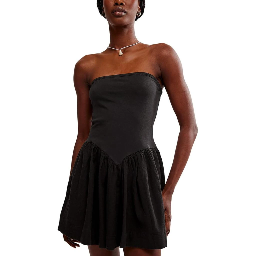 Free People Womens Mini Drop Waist Fit & Flare Dress 5
