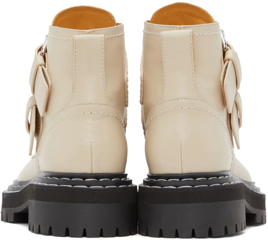 Proenza Schouler Beige Lug Sole Buckle Boots 2